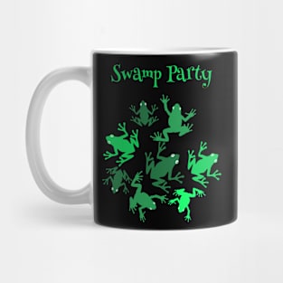 Frogs Swamp Party Green Mug